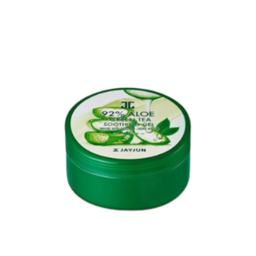 Jayjun aloe vera gel 92% with green tea, body and hair moisturizer 300 ml
