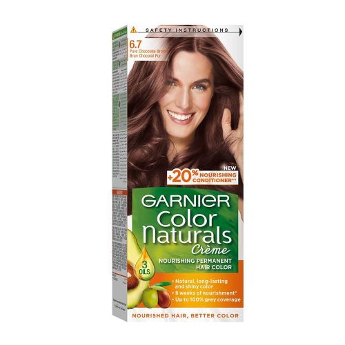 Garnier Color Naturals Permanent Nourishing Hair Dye Pure Chocolate Brown 6.7