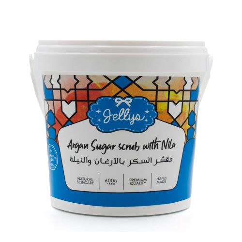 Jellys sugar scrub with argan and indigo 600g