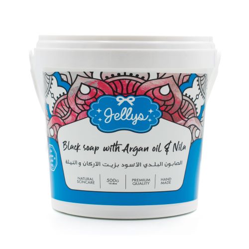 Jellys black soap with argan and indigo oil 500g
