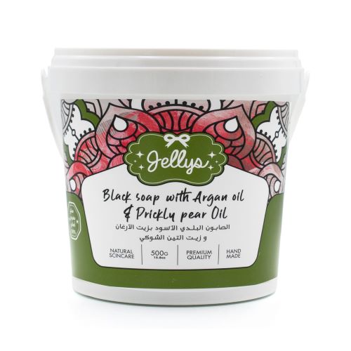 Jelly's Black Soap with Argan Oil and Prickly Pear Oil 500g