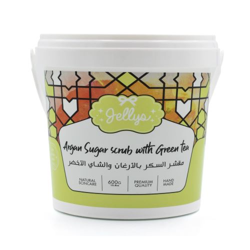 Jellys sugar scrub with argan and green tea 600g