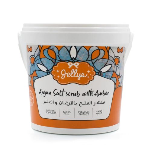 Jellys Argan and Amber Salt Scrub 600g