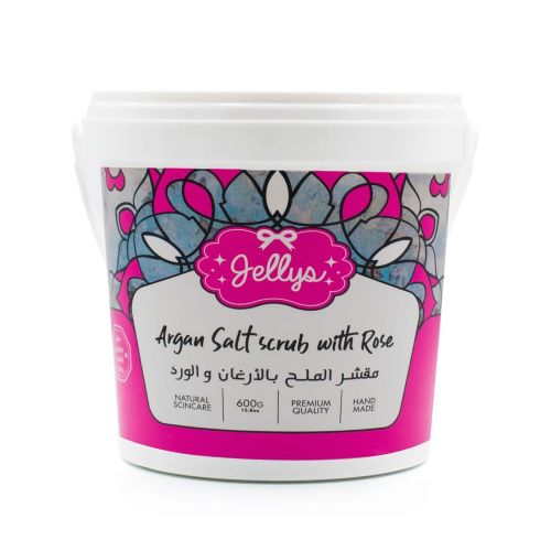 Jellys Argan and Rose Salt Scrub 600g