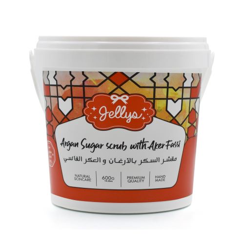 Jellys sugar scrub with argan and aker fassi 600g