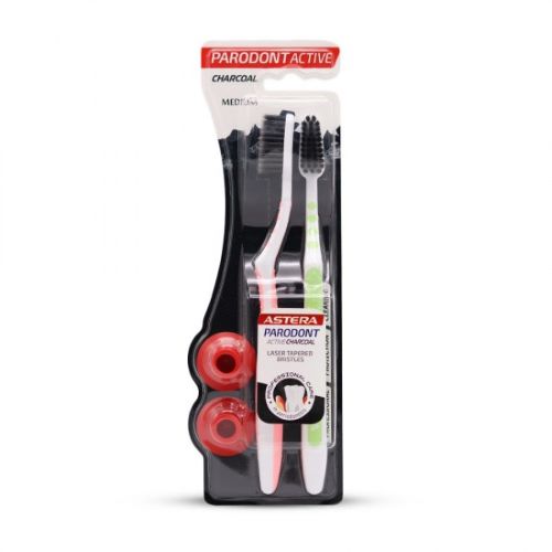 Parodent toothbrush, black, medium bristles