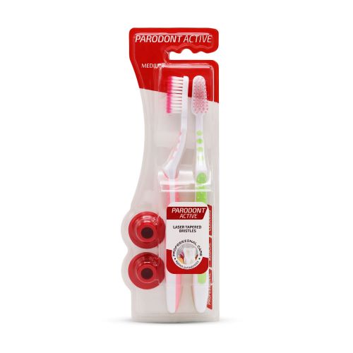 Parodent Toothbrush Active Medium Bristle 1+1
