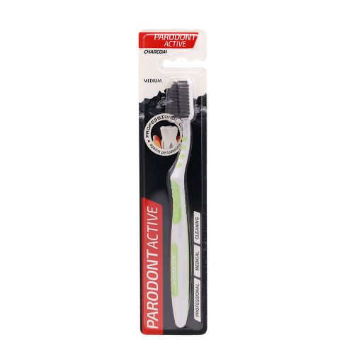 Astera Parodent Active Charcoal Toothbrushes, Medium Bristles