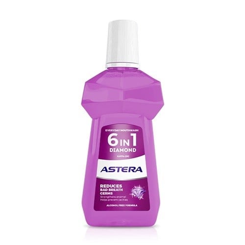 Astera Total Diamond Shine & Strong Mouthwash 6*1300ml