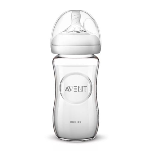 Philips Avent glass natural baby bottle (+1m) 240ml