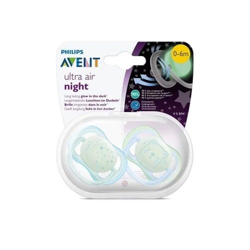 Philips Avent Ultra Air Night Soother 0-6m, blue