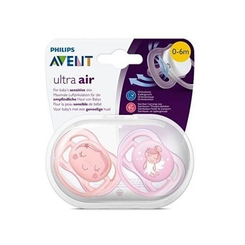 Philips Avent Ultra Air Night Soother for girls from 1 day to 6 months