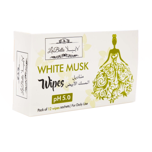 لابيلا مناديل المسك الابيض 12 منديل