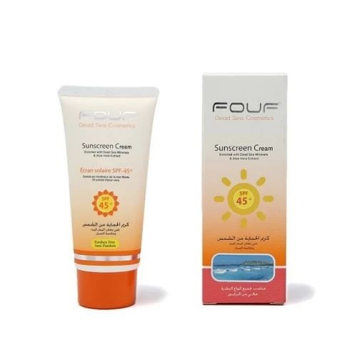 Fouf sun protection cream with dead sea minerals and aloe vera extract, 75 ml