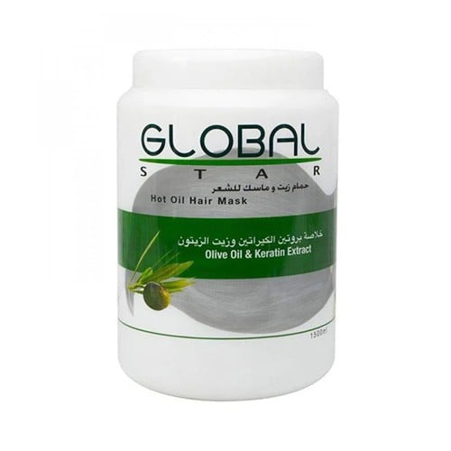 Global Star Olive Oil And Keratin Extract Hot Oil Hair Mask, 1500ml