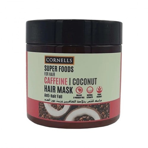 Cornells hair mask with caffeine extract and coconut oil, 475 ml