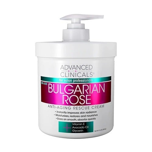 Advanced Clinicals, Anti-Aging Rescue Cream, Bulgarian Rose, 16 oz (454 g)