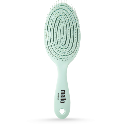 mella Oval Hair Brush - Light Green