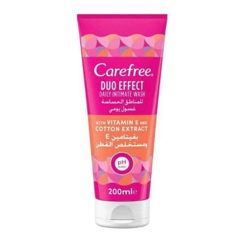 Carefree sensitive area wash with vitamin E and cotton 200 ml