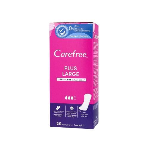 Carefree Plus Large Sanitary Napkins Light Fragrance 20 Pieces