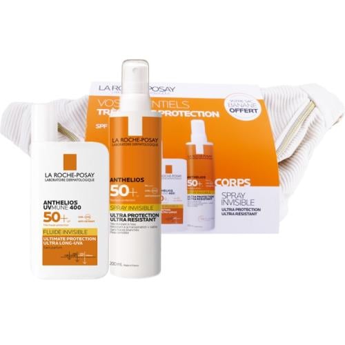 La Roche-Posay sunscreen spray + liquid sunscreen