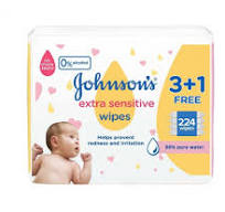 Johnson's Baby Wipes Extra Sensitive 56 Pieces 3+1 Free