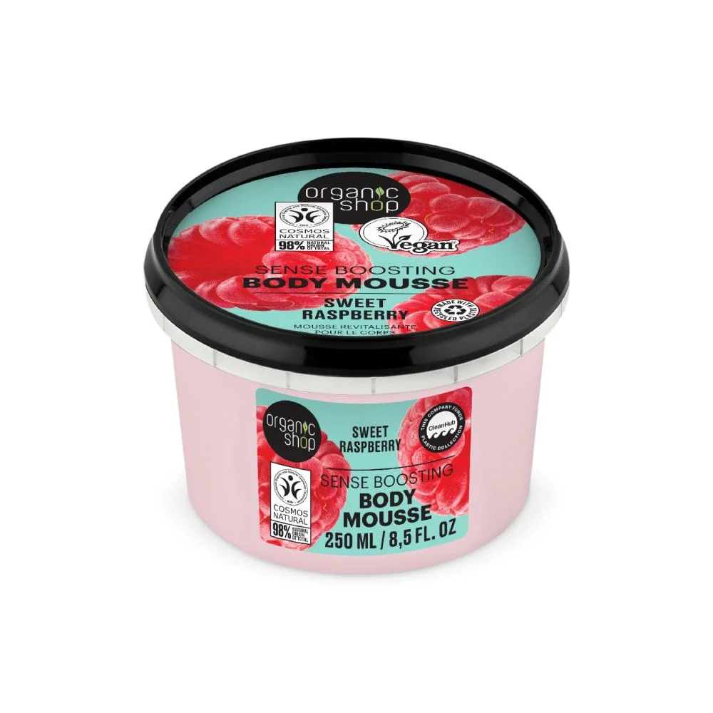 اورجانيك شوب موس رغوة الجسم تعزيز الإحساس بتوت العليق 250 مل