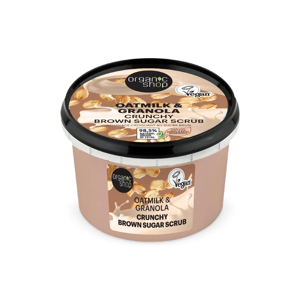 Organic Shop Oatmilk & Granola Crunchy Brown Sugar Scrub, 250 ml