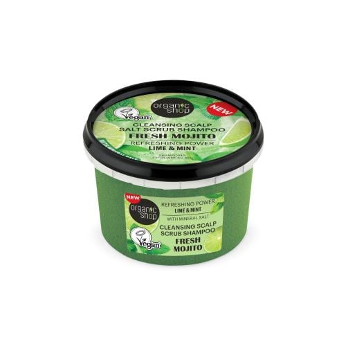 Organic Shop Salt Scrub Shampoo. Fresh Mojito. Refreshing Power. Lime & Mint, 250 ml