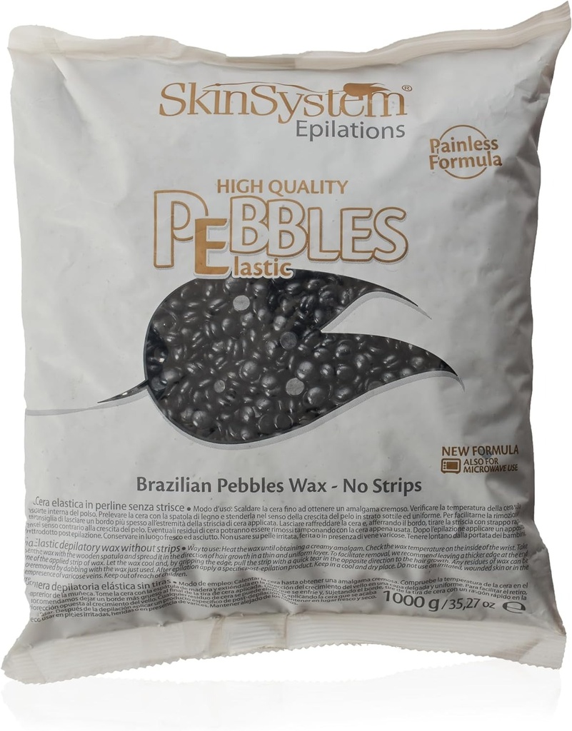 Skin System Hard Wax Beans Black Color 1000g