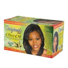 Organics hair straightening cream for adults with strong olive oil