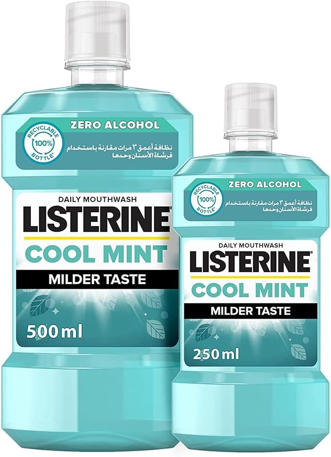 لسترين غسول فم بالنعناع 500+200 مل .