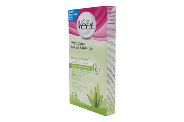 Veet body hair removal strips 20 packs for dry skin