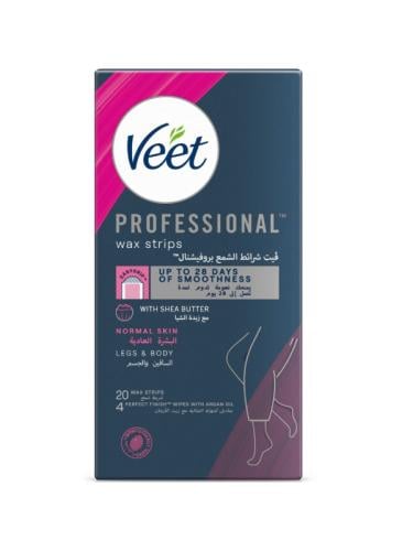 Veet Hair Removal Wax Strips for Normal Skin - 20 Strips