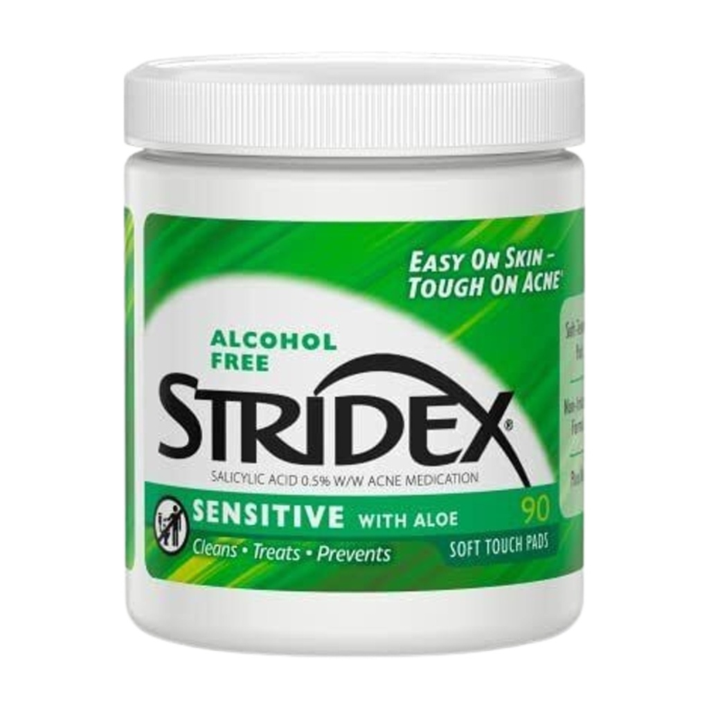Stridex Daily Care Acne Pads With Salicylic Acid Sensitive With Aloe Ea ، 90 soft touch pads