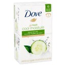 Dove Beauty Bar Soap With Cool Moisture, Cucumber-Green Tea, 4 Ounces, 6-Pack