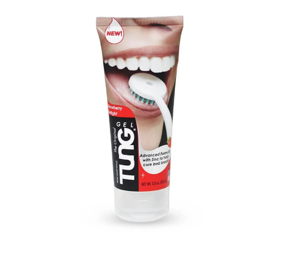 Tung strawberry flavored tongue cleaning gel, 85 gm, American
