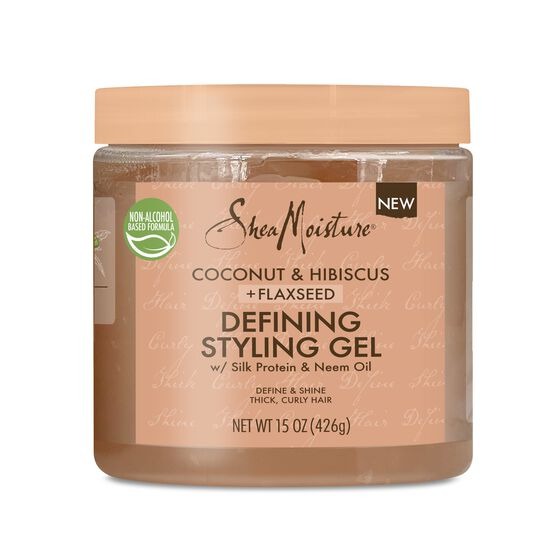 SheaMoisture Defining Styling Gel For Thick, Curly Hair Coconut and Hibiscus Paraben-Free Frizz Control Styling Gel 425g