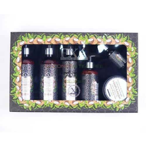 اكسا طقم جوز الهند والشاي للعناية بالشعر