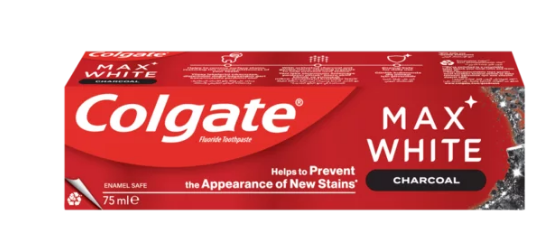 Colgate Max White Charcoal Fluoride Toothpaste 75ml
