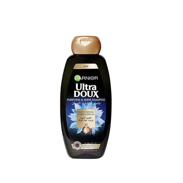 Garnier Ultra Doux Black Charcoal And Nigella Seed Oil Purifying And Shine Shampoo, 200 Ml 