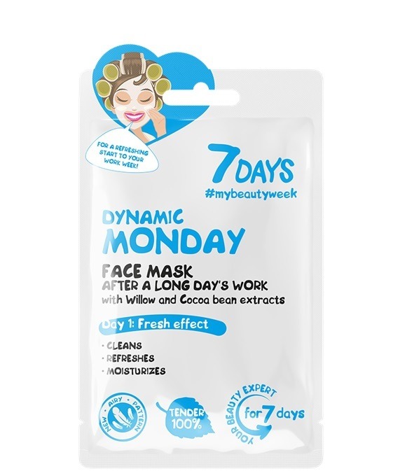  7Days Face Mask Dynamic Monday with Willow and Cocoa Beans - 28g