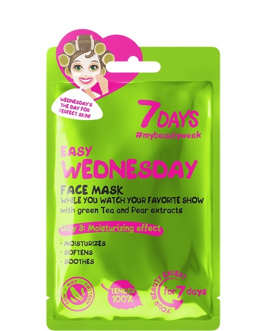 7DAYS Face Mask Easy Wednesday with Green Tea and Pear - 28g