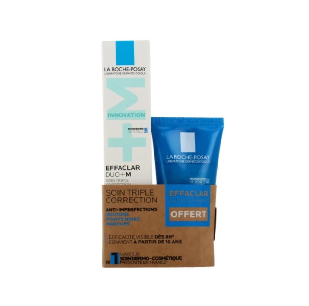 La Roche Effaclar Duo+M 40 ml + Effaclar Gel Moussant Purifiant 50 ml Offert