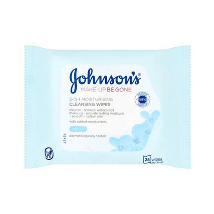 JOHNSONS 5IN1 MOISTURIZING CLEANSING WIPES 25 PCS