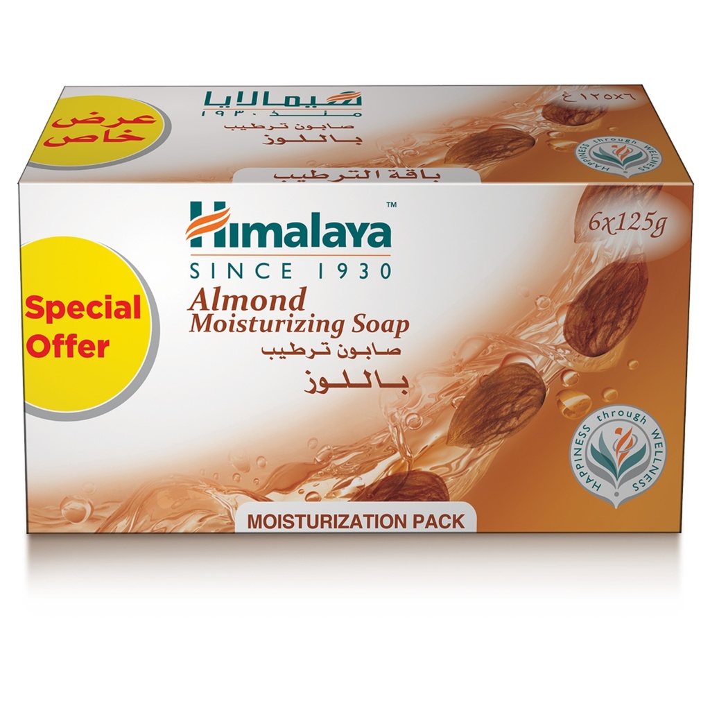 Himalaya Almond Moisturizing Soap 6×125 g