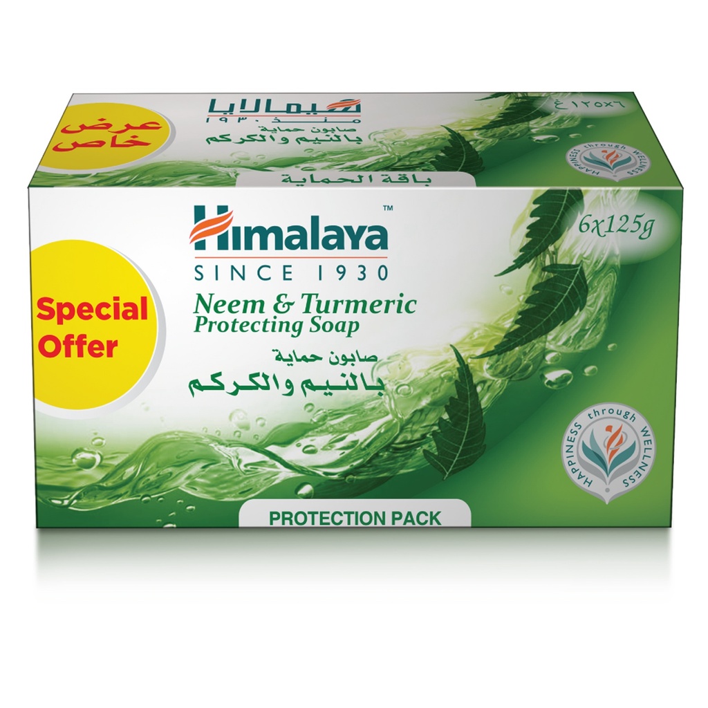 هيمالايا صابون النييم والكركم ٦×١٢٥ جم