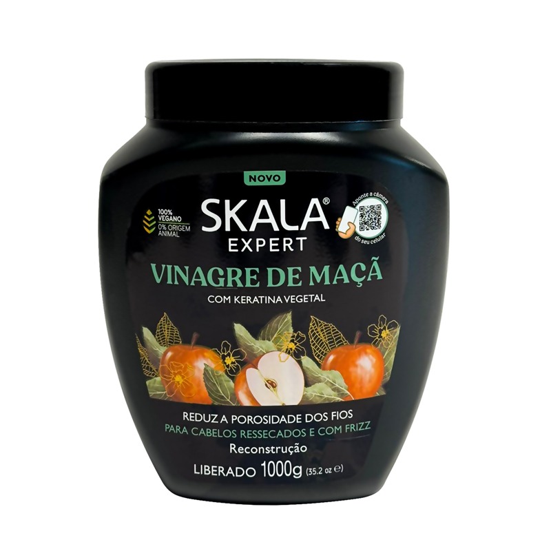 Skala Moisturizing Cream with Apple Cider Vinegar for Dry and Frizzy Hair - 1000g 
